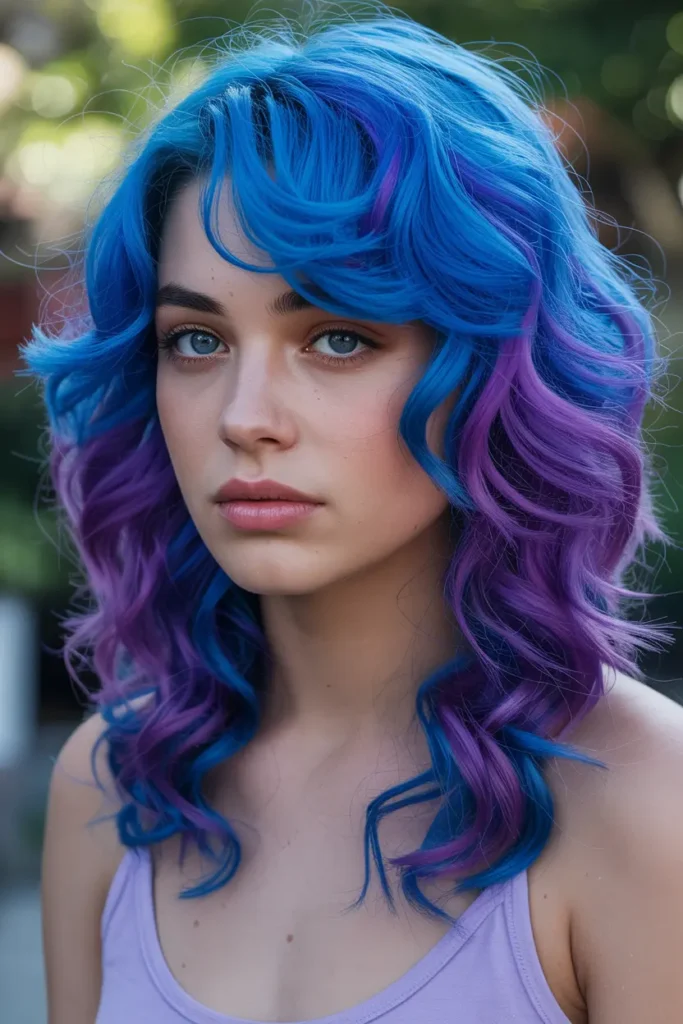 11. Blue and Purple Unicorn Hair