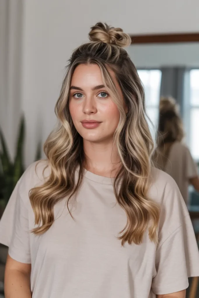 11. Effortless Half Up Knot