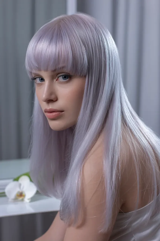 Silver Hair Color Inspiration – Bold, Bright & Beautiful Shades 21 11. Silver with Pastel Undertones