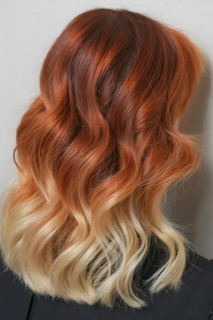 12. Dark Ginger with Blonde Tips