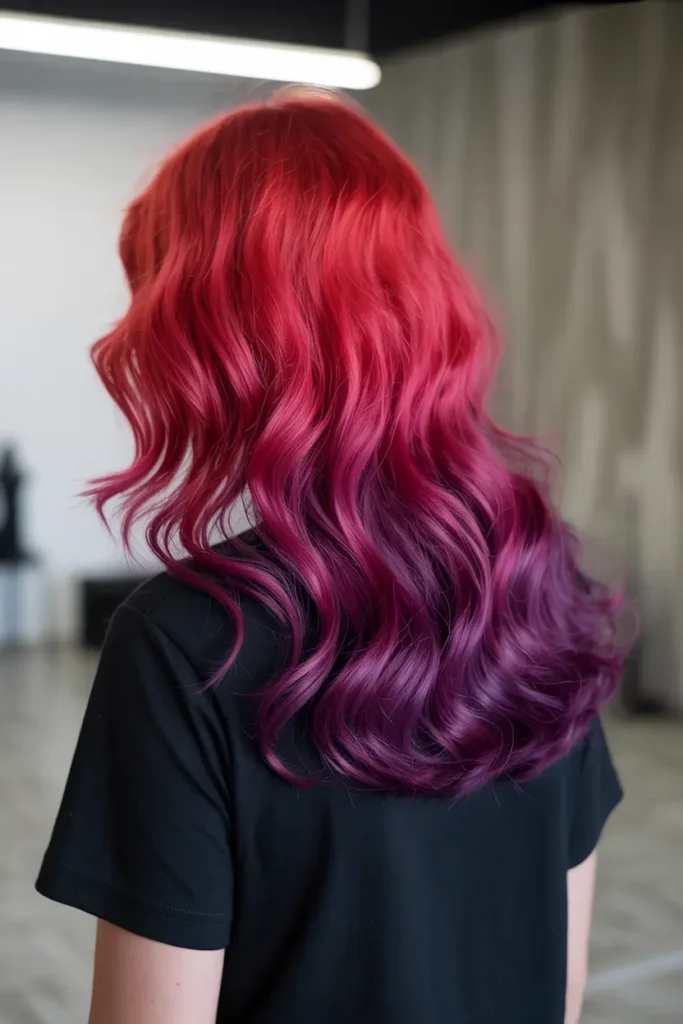 12. Vibrant Red and Magenta Purple