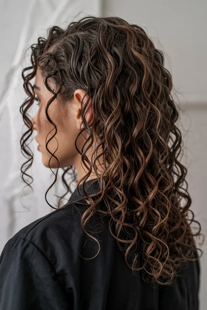 12. Wet Look Curly Waves