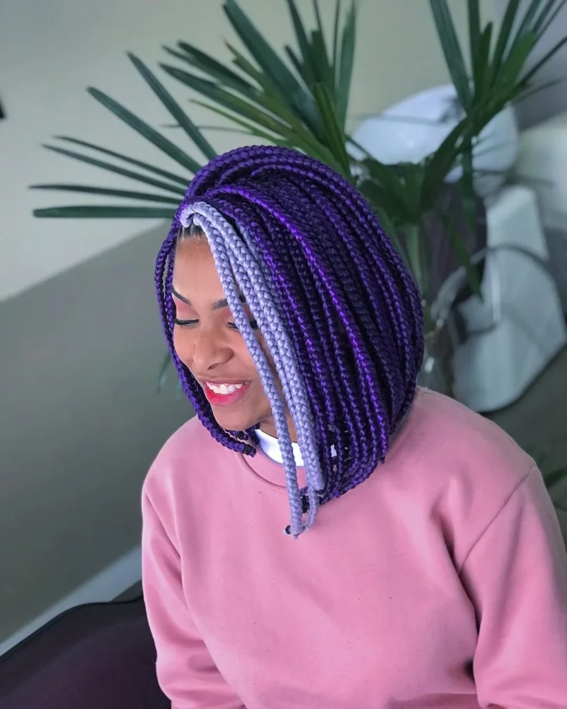 Colorful Braided Bob