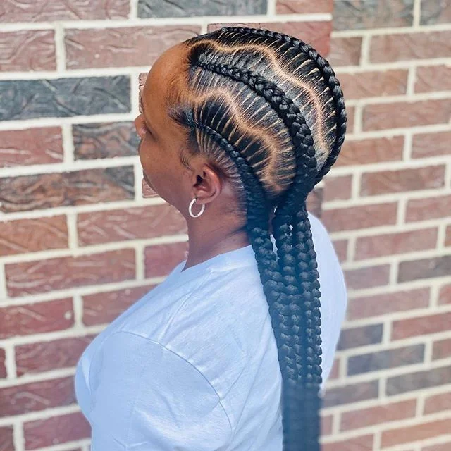Zig-Zag Cornrow Braids