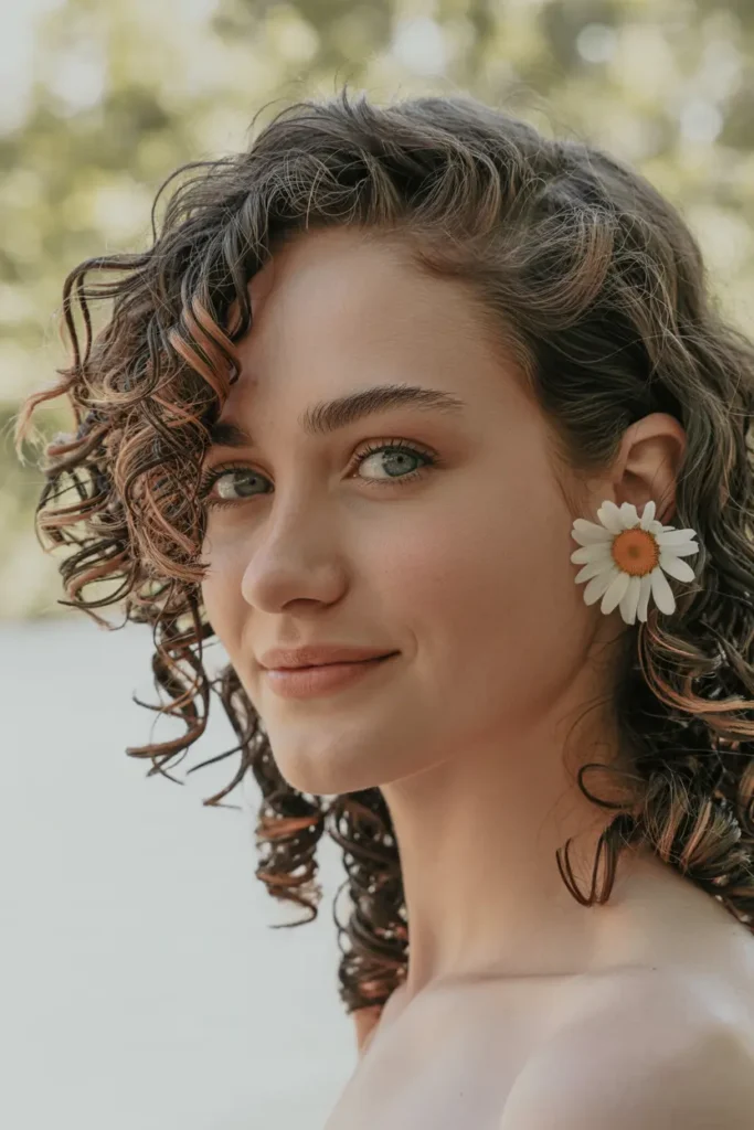 30 Easy & Stylish Hairstyles for Frizzy Hair That Actually Work 27 14. Side Swept Curls