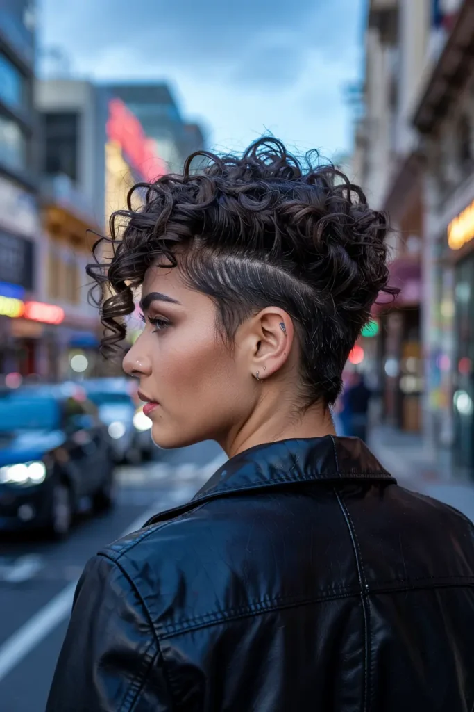 15. Curly Faux Hawk
