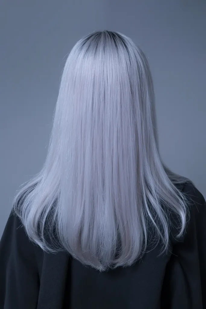 Silver Hair Color Inspiration – Bold, Bright & Beautiful Shades 31 16. Silver Blue Tint