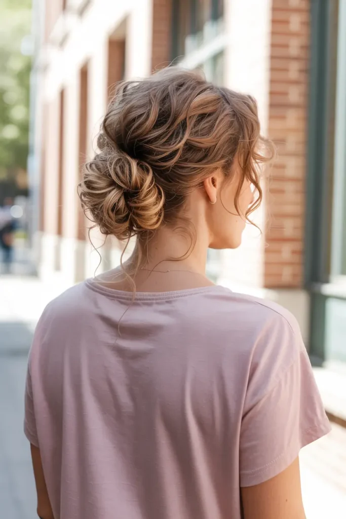 30 Easy & Stylish Hairstyles for Frizzy Hair That Actually Work 33 17. Loose French Twist
