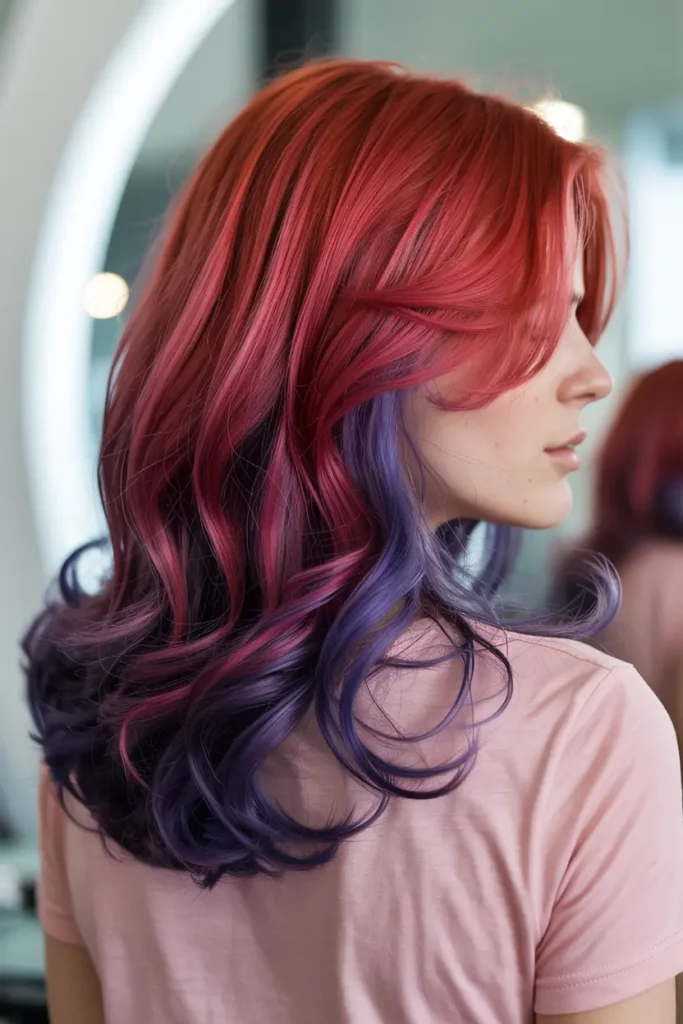 17. Red and Deep Purple Highlights