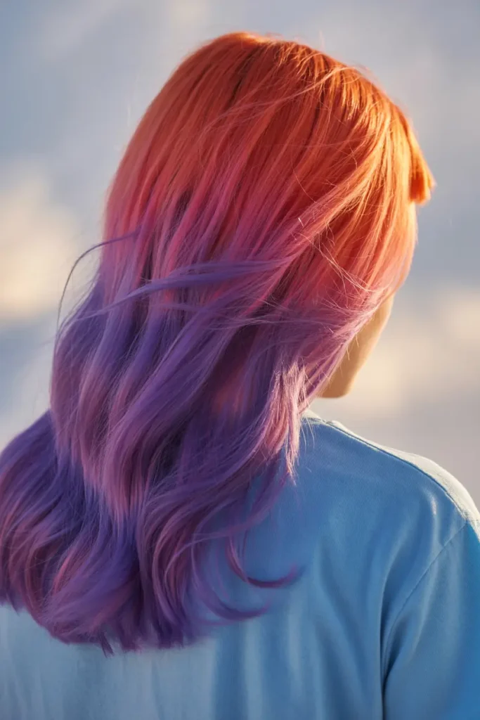 18. Fiery Red with Violet Undertones