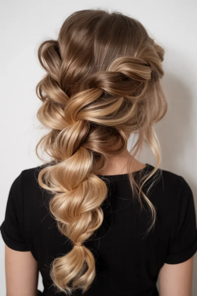 18. Messy Rope Twist Braid