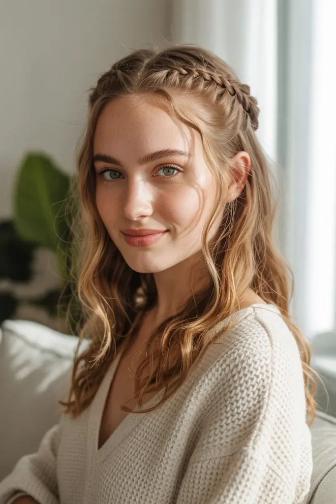 18. Textured Half Up Braid