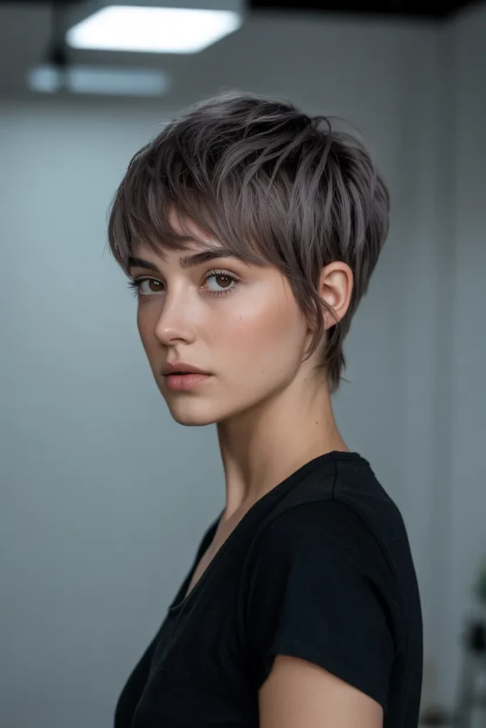 18. Textured Messy Pixie