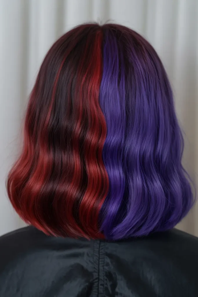 19. Red Purple Split Dye