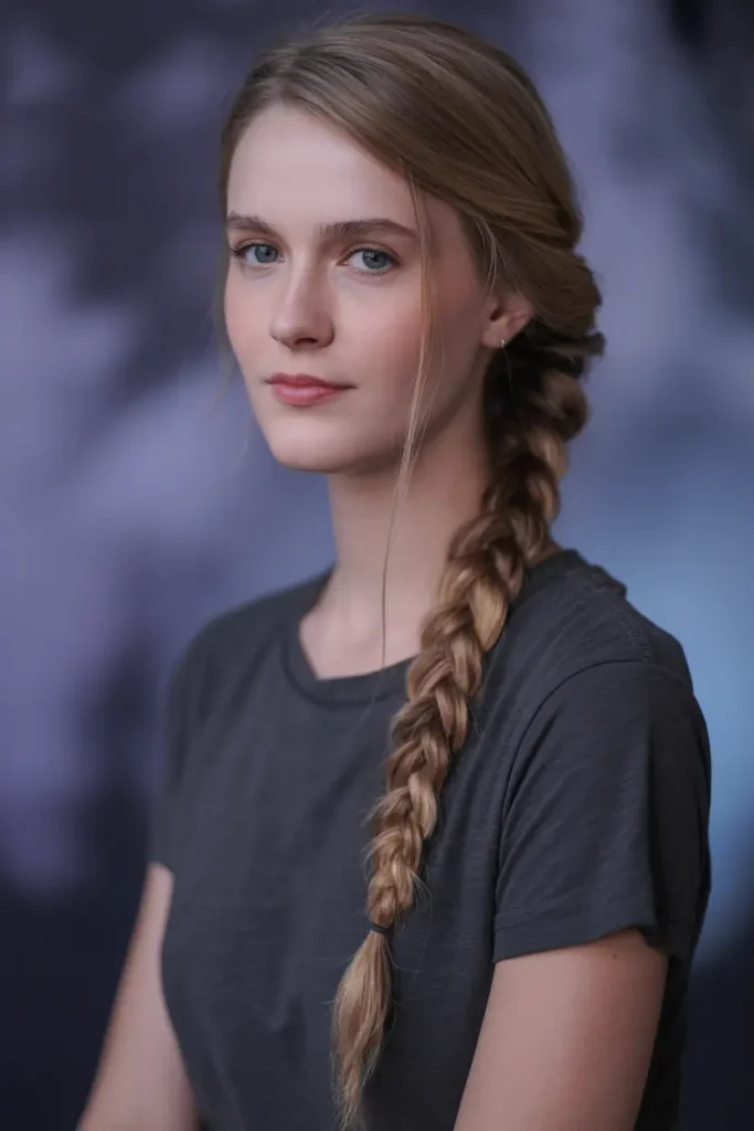 19. Side Swept Messy Braid