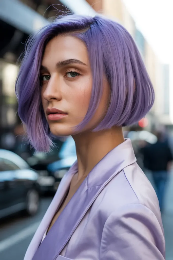 2. Lavender Short Bob 1