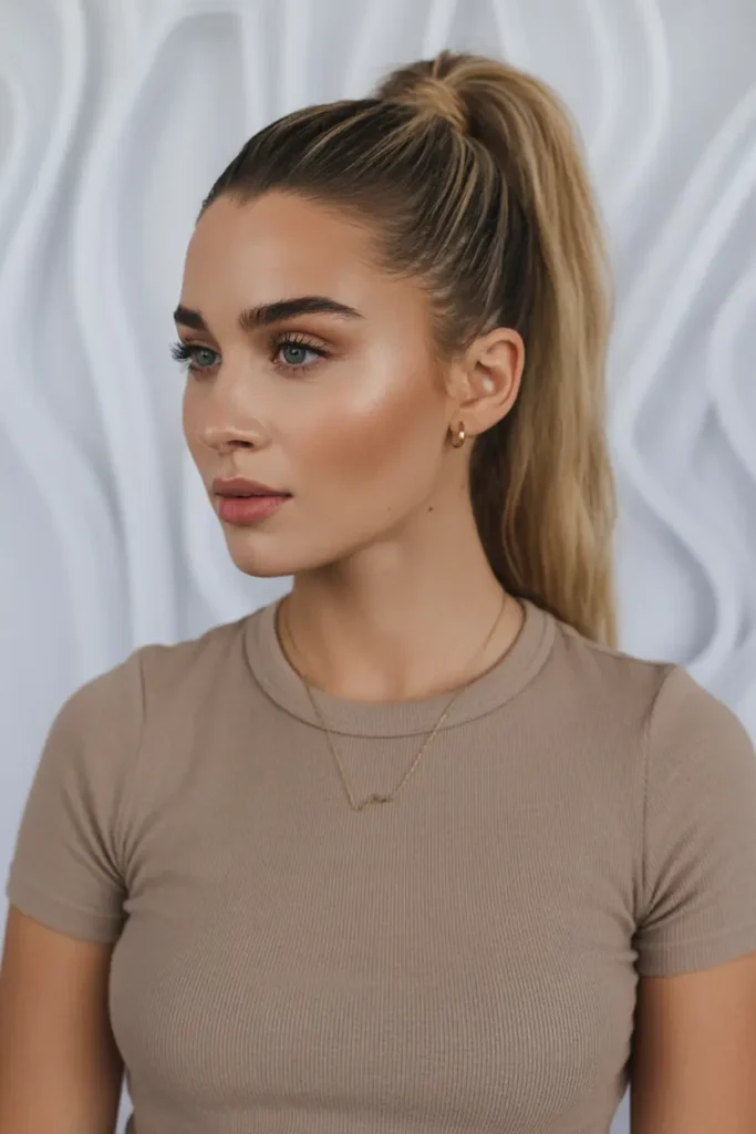 2. Sleek High Ponytail