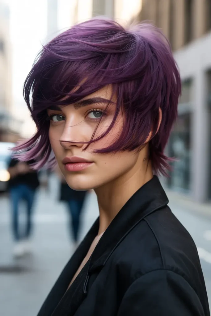 20. Matte Purple Short Layers 1
