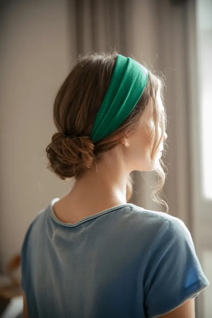 30 Easy & Stylish Hairstyles for Frizzy Hair That Actually Work 57 29. Rolled Front Hairband Style