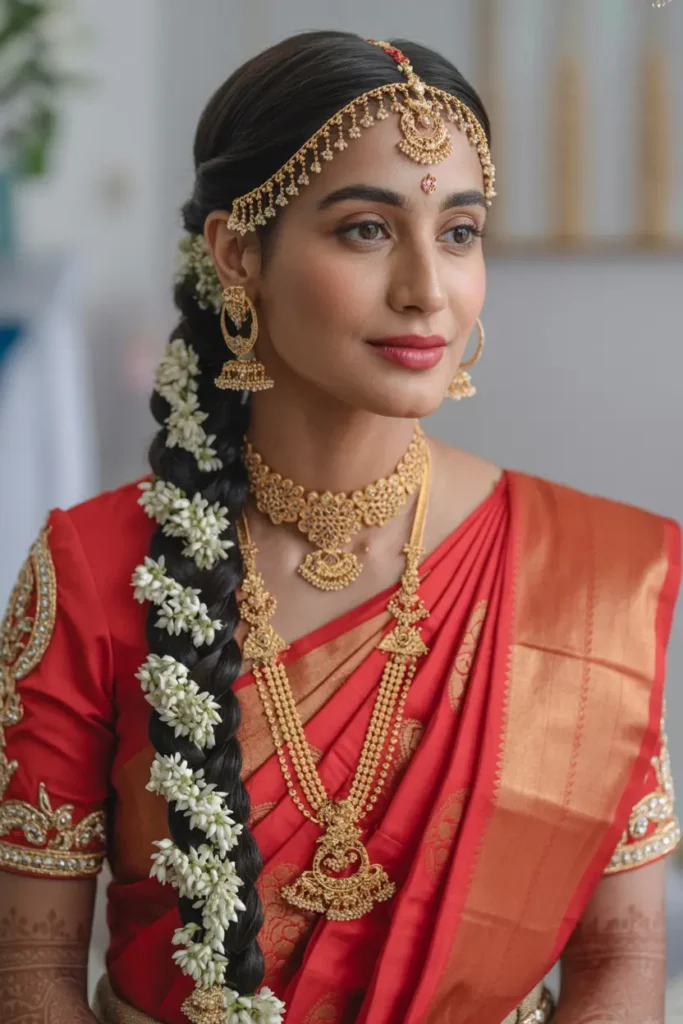 3. Intricate South Indian Braid