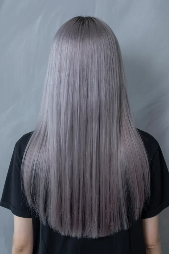 Silver Hair Color Inspiration – Bold, Bright & Beautiful Shades 5 3. Metallic Silver Hue