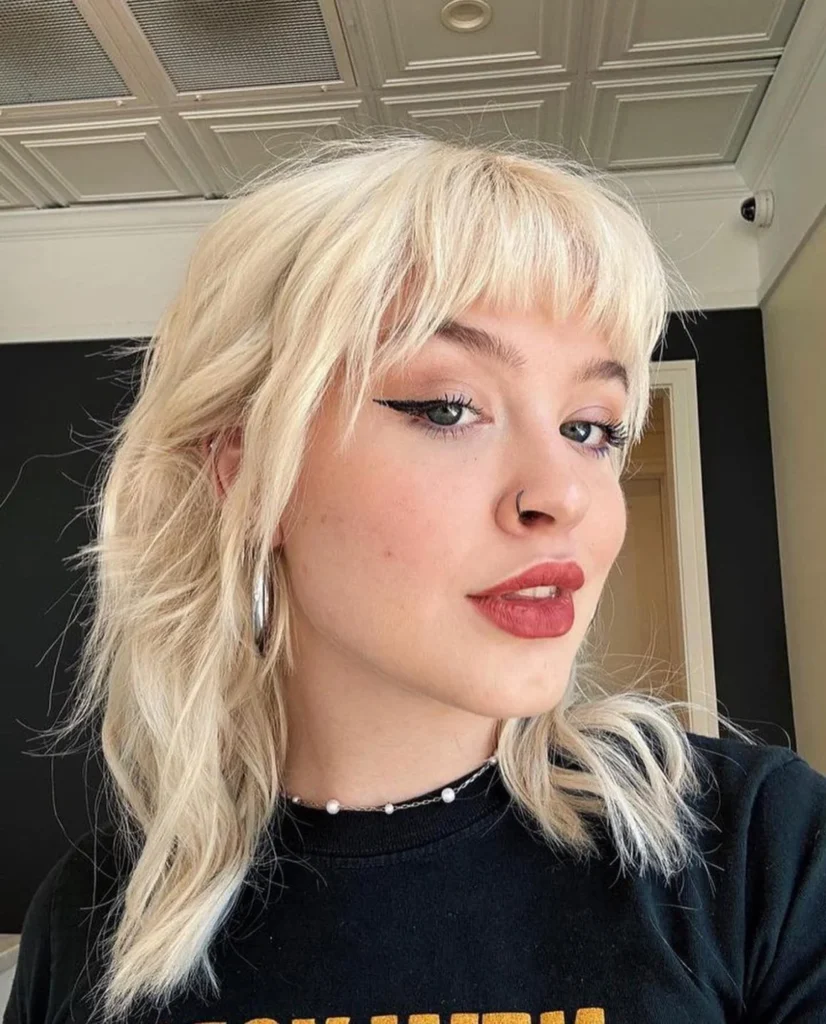 Short Blonde Wolf Cut