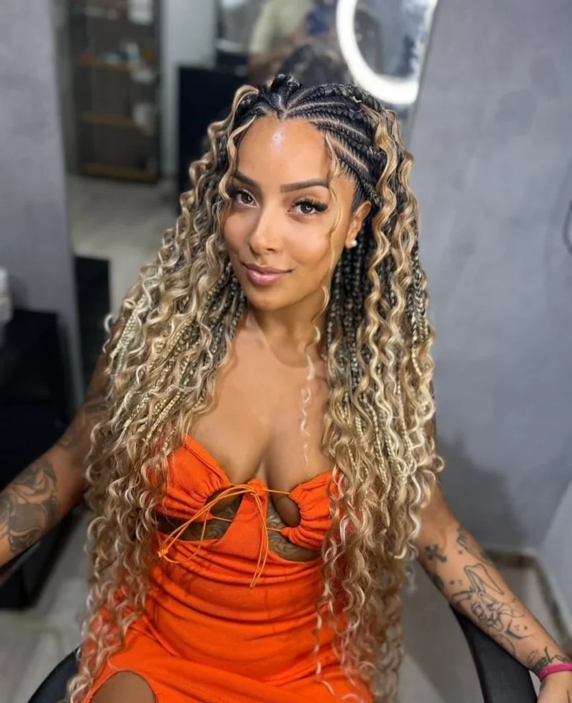 Fulani Braids with Curls