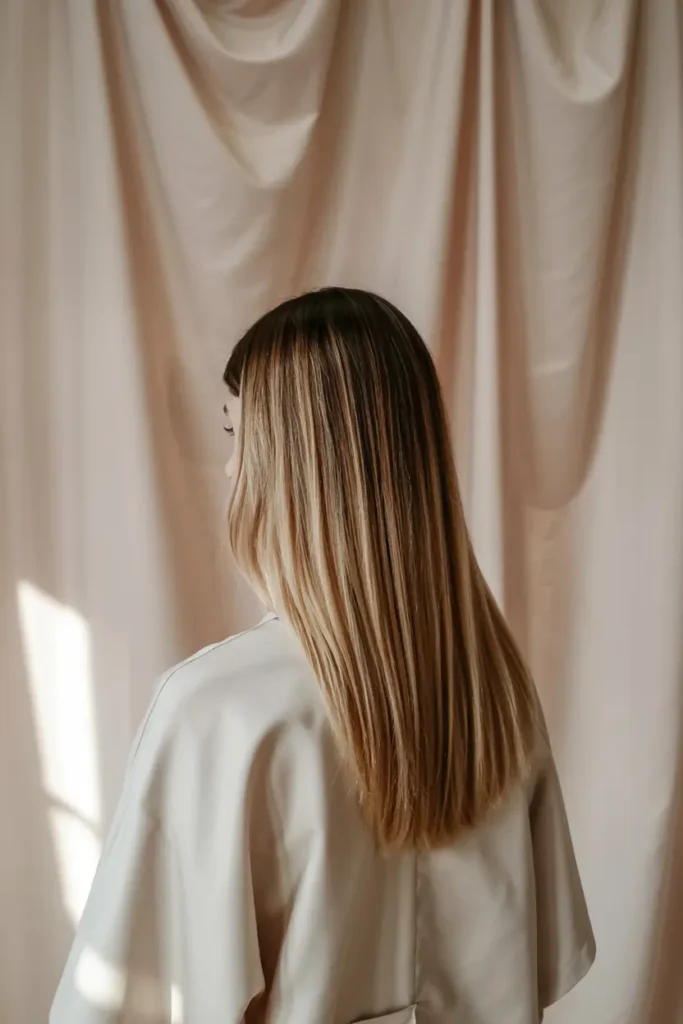 4. Dark Root Ash Blonde Balayage