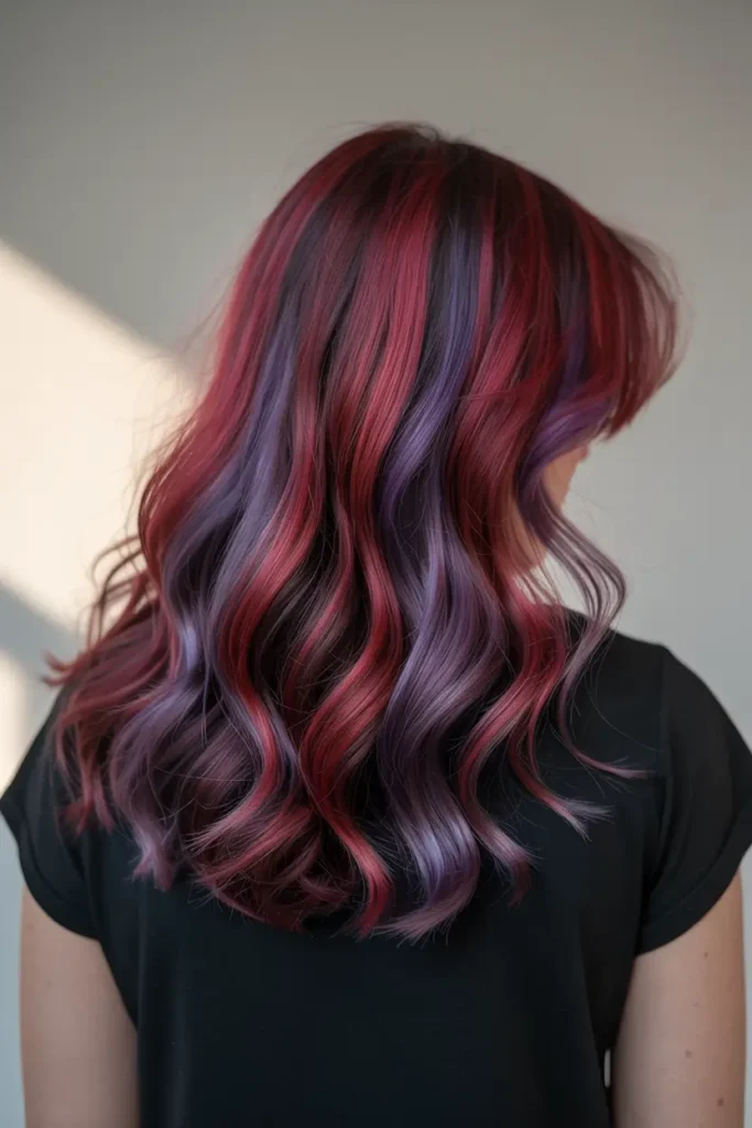 4. Red Purple Balayage