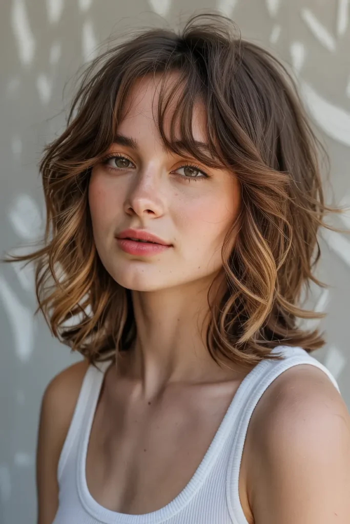 4. Wispy Bangs with Layers