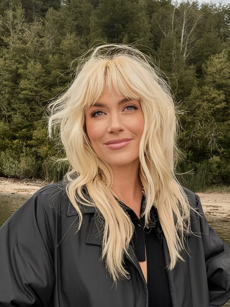 Medium Blonde Wolf Cut