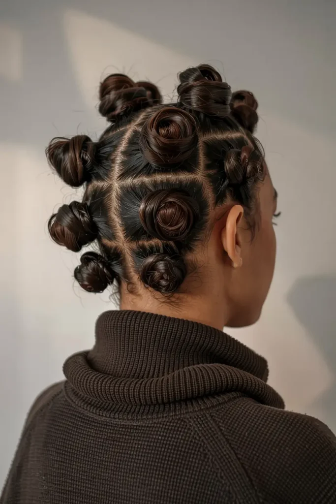 5. Bantu Knots Updo