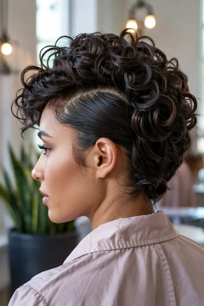 5. Curly Faux Hawk 2
