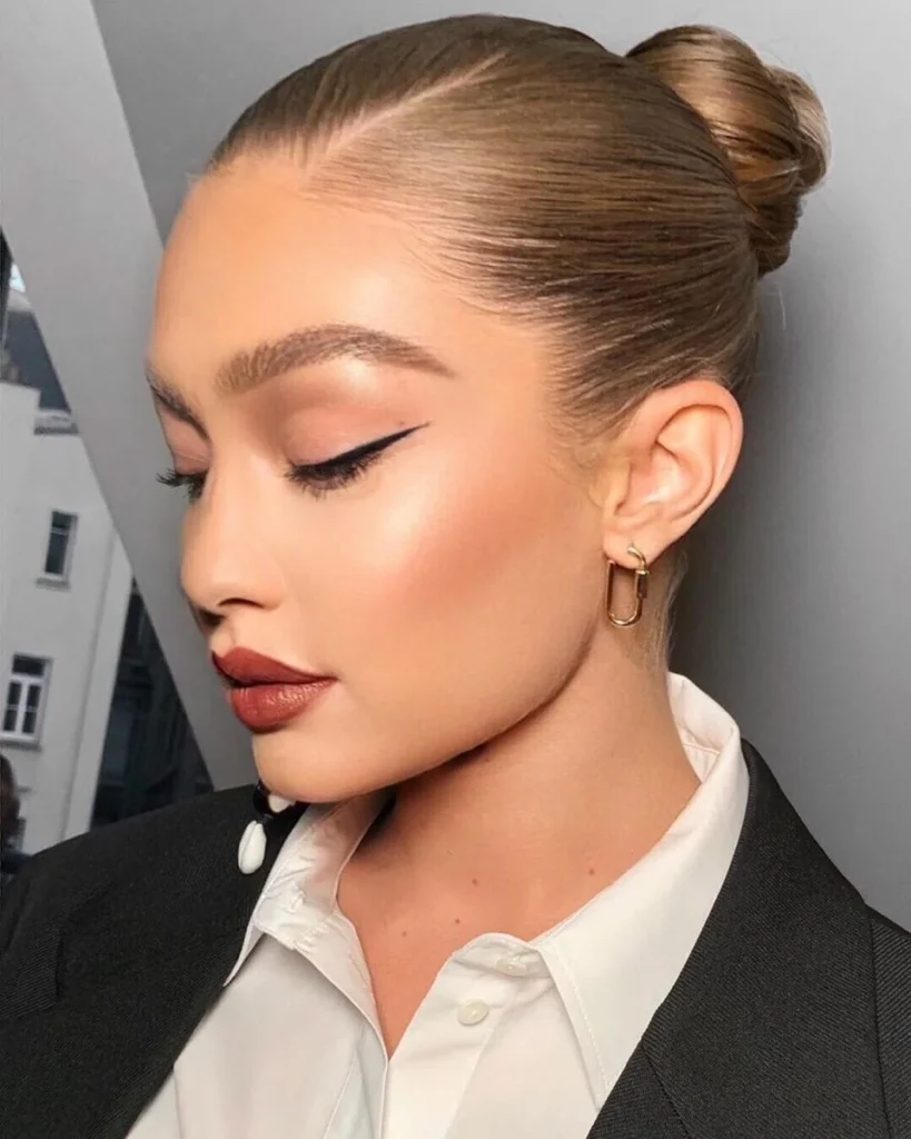 Slick Side-Part Updo