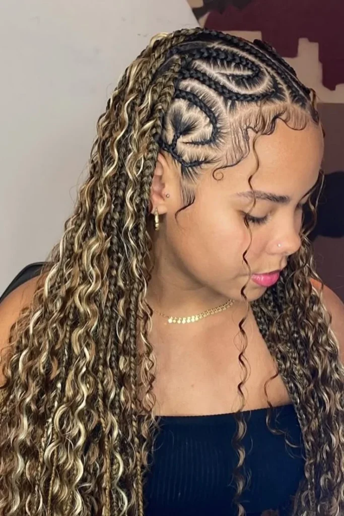 Fulani Braids with Curls