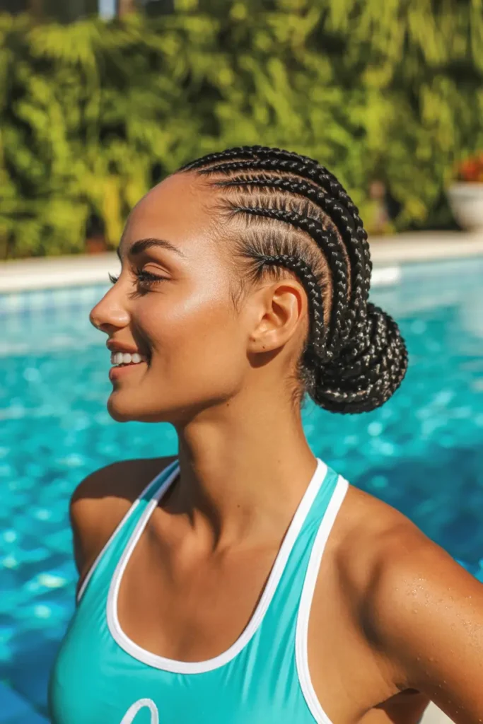 6. Side Cornrow Braids