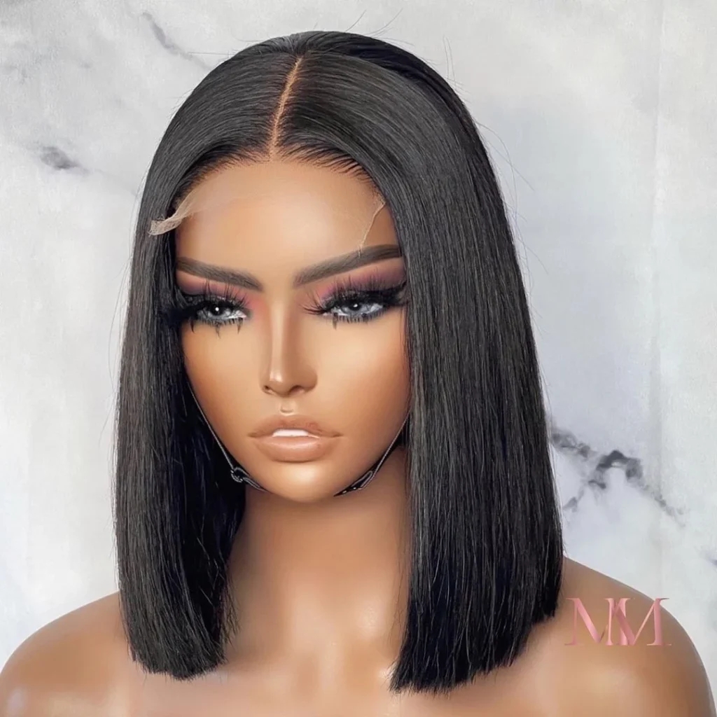 Straight Middle-Part Lob Wig