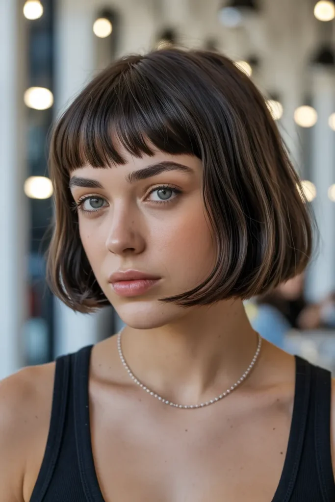 7. Baby Bangs with Bob