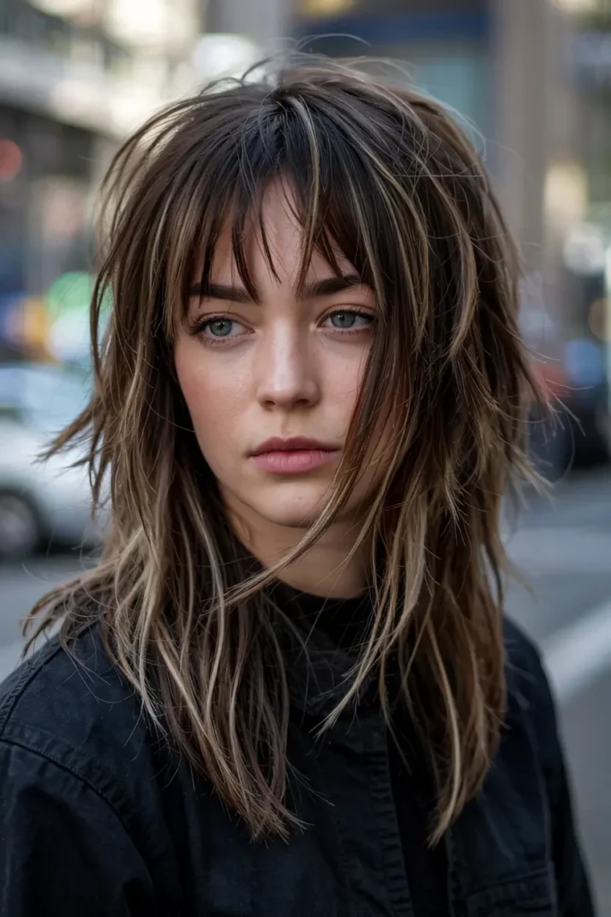 7. Choppy Wolf Mullet with Fringe