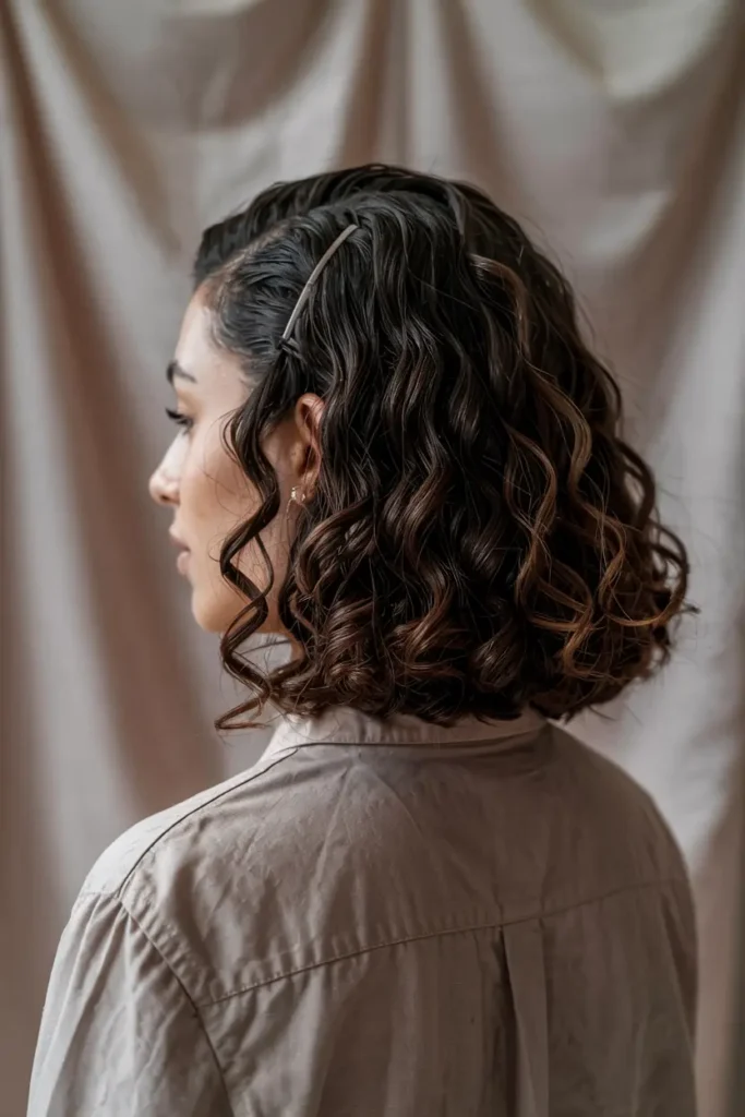 7. Side Parted Wash and Go