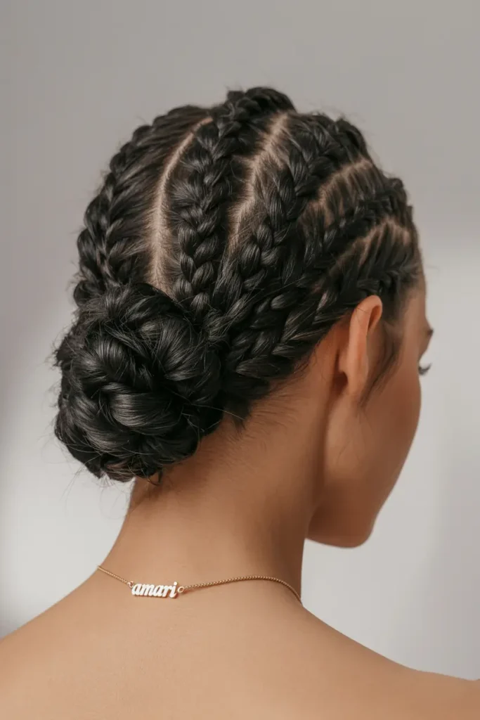 7. Voluminous Messy Cornrows