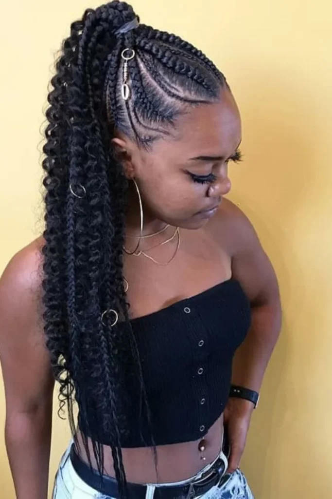 Braided High Ponytail