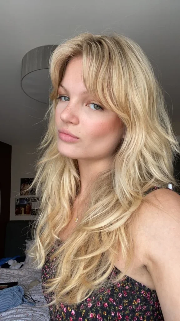 Golden Blonde Wolf Cut