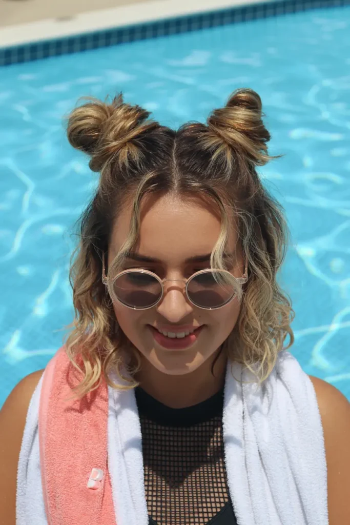 8. Half Up Space Buns