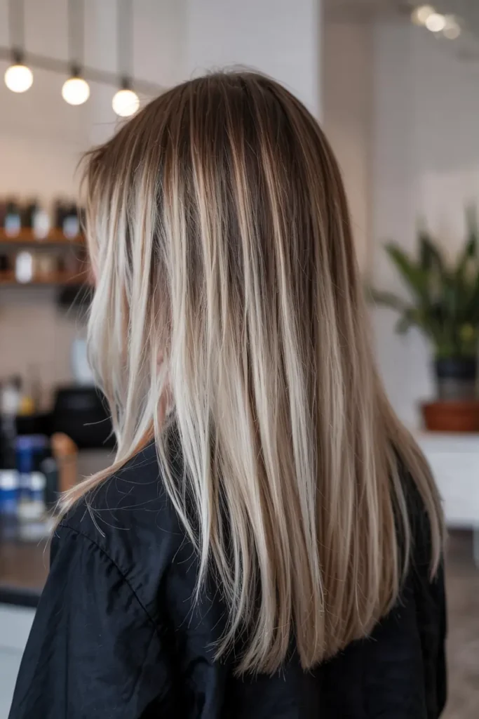 8. Platinum Ash Blonde Balayage