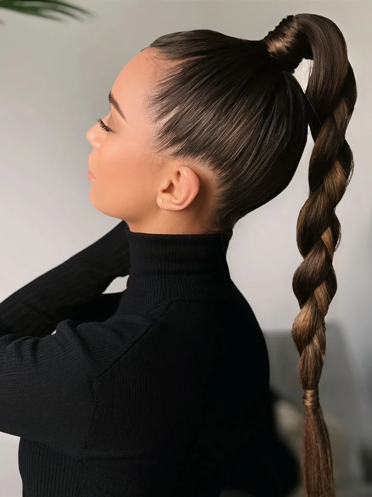 Sleek Braided Ponytail