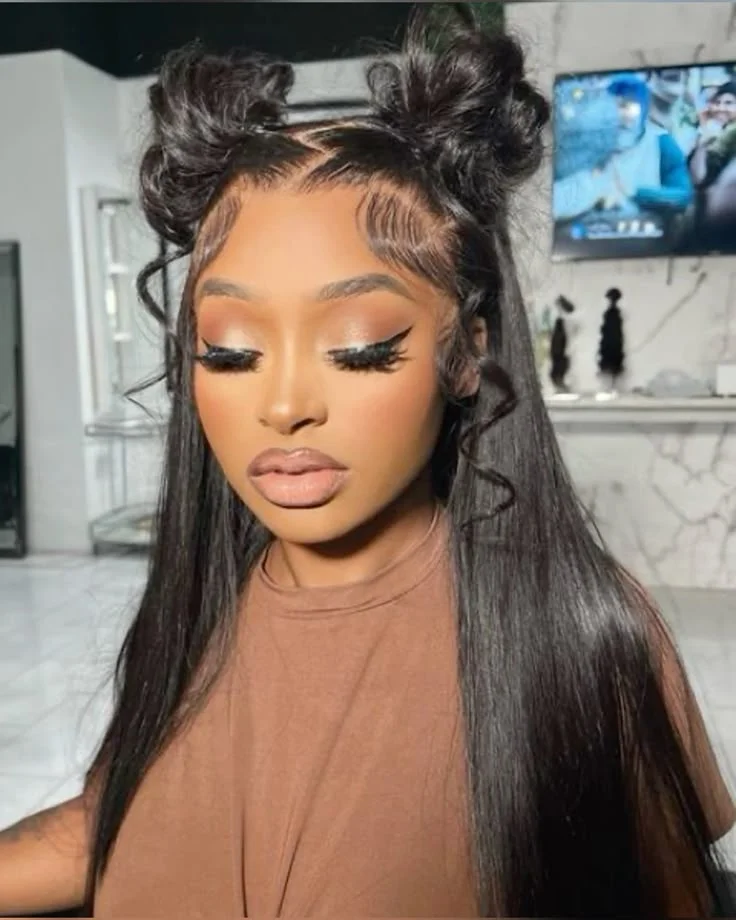 Half-Up Space Bun Wig