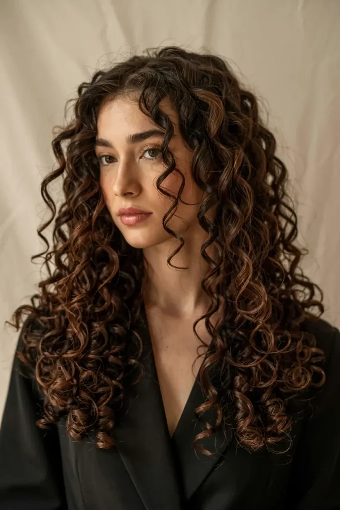 9. Curly Face Framing Tendrils