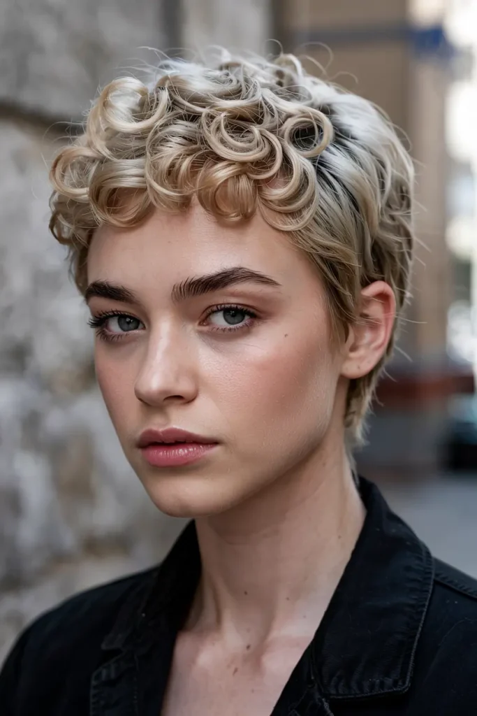 9. Short Curly Pixie