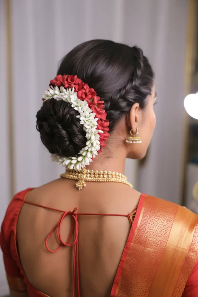 9. Twisted Floral Updo